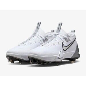 Nike Force Zoom Trout 9 Elite Metal Baseball Cleat Men Size 7 FB2906-102 White